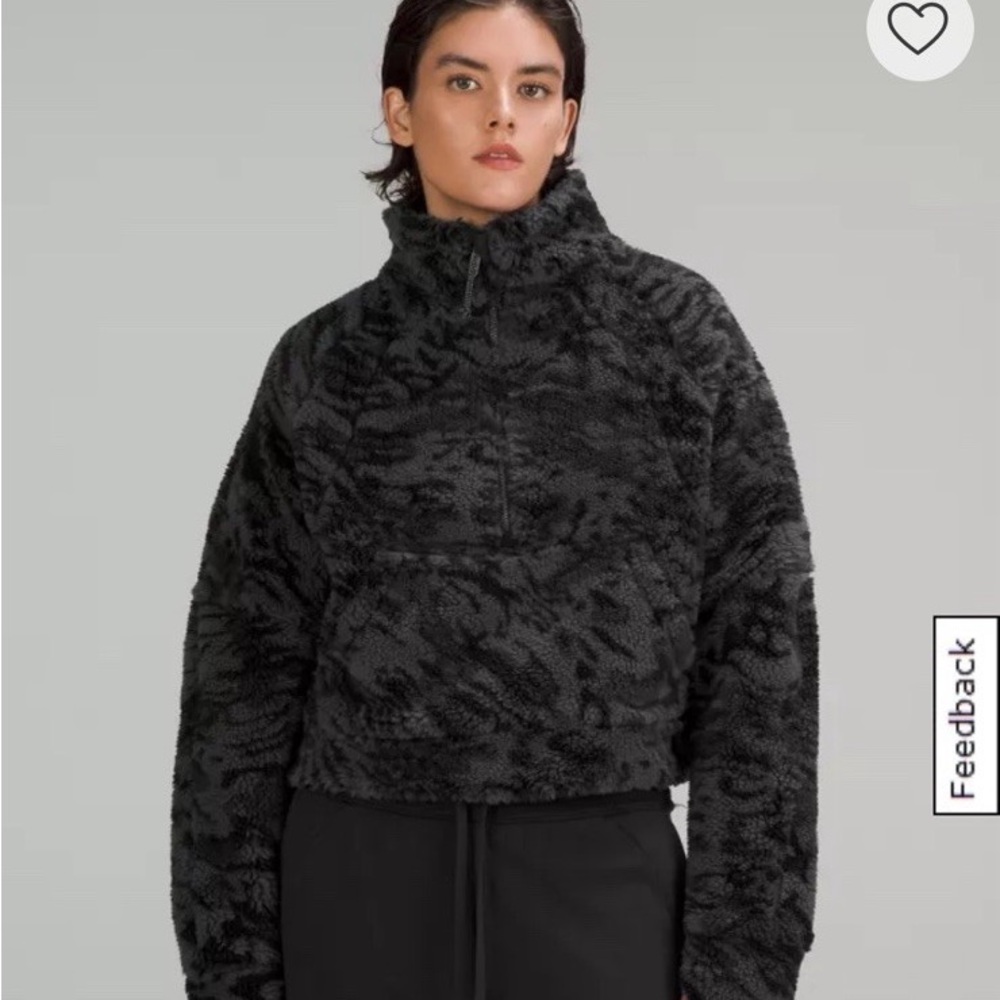 Lululemon Black Scuba Oversized Half-Zip Pullover M/L